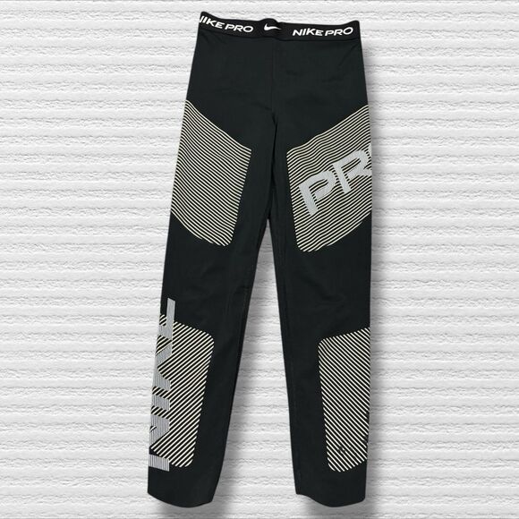 Nike Pro Women’s Dri-Fit Compression Leggings – Black/White – Small - Picture 1 of 6